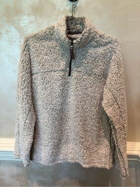 True Grit Men's Sherpa Zip-Up Sweater - Light Gray